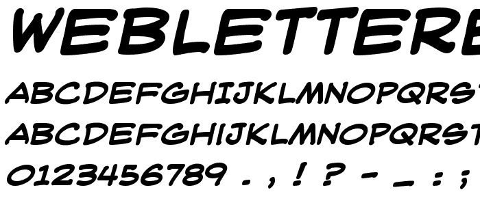 WebLetterer BB Bold font